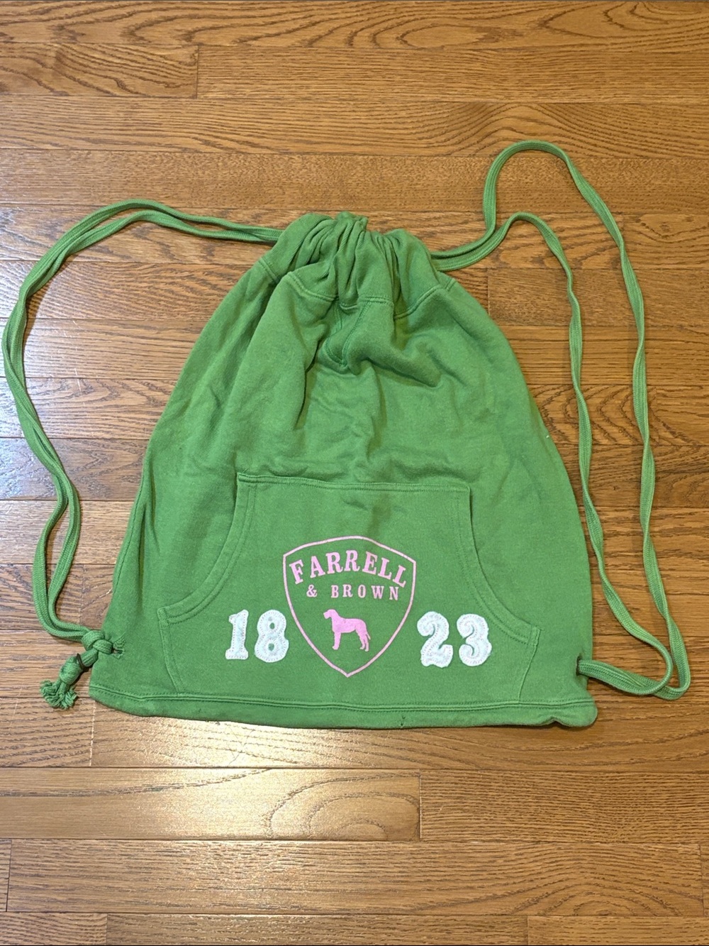 Farrell & Brown | Green Drawstring Bag w/ Sweatshirt Pocket One Size OS Ireland